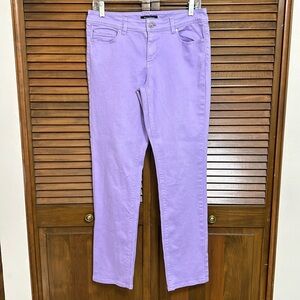 White House Black Market Lavender Denim Slim Ankle Jeans Size 6R